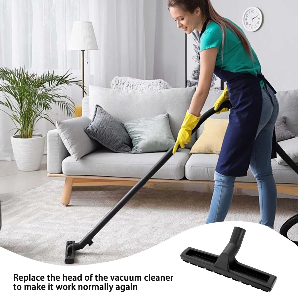 Spazzola universale da 35 mm, per aspirapolvere, bocchetta per pavimenti duri, ricambio per aspirapolvere, compatibile con Kärcher/Bosch/Siemens/Samsung/Metabo/Medion/Philips/Miele/Dirt Devil