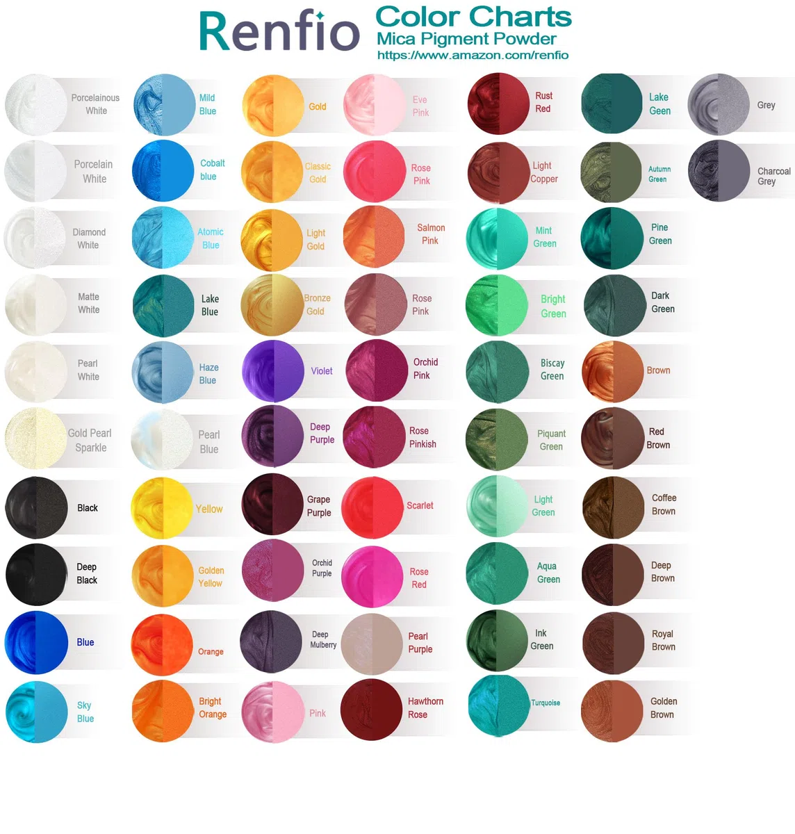 Renfio - Polvere di mica in pigmento 100 g (3,5 once) di pigmenti naturali in polvere fine perla luccicante in resina epossidica per pittura, produzione di sapone, melma, bombe da bagno - Viola