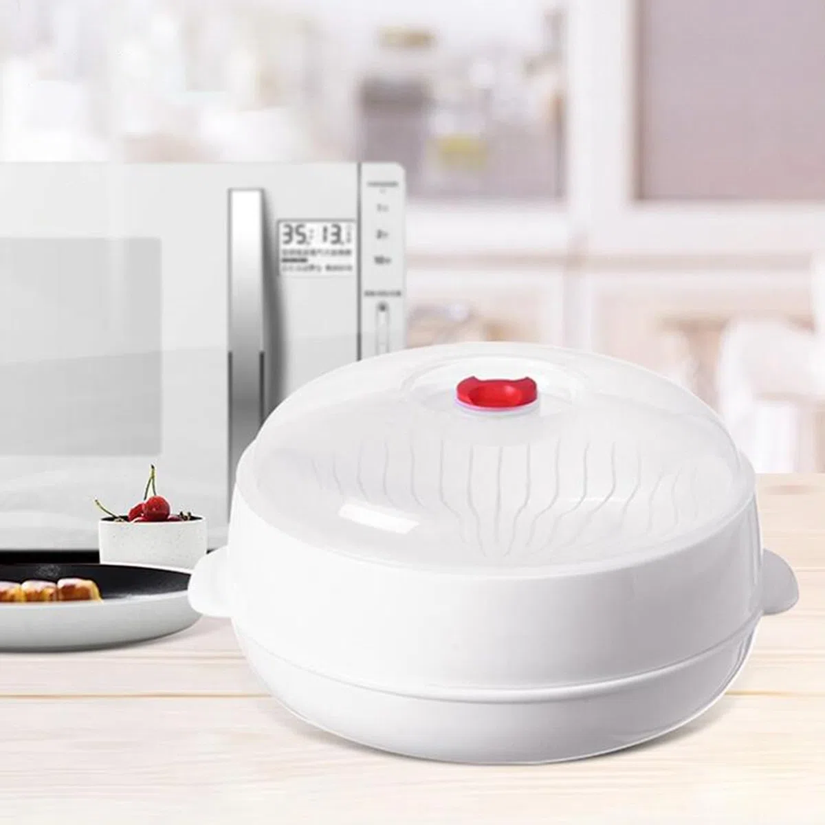 perfk Vaporiera per Microonde e Verdure Multifunzionale, Contenitore per la Conservazione