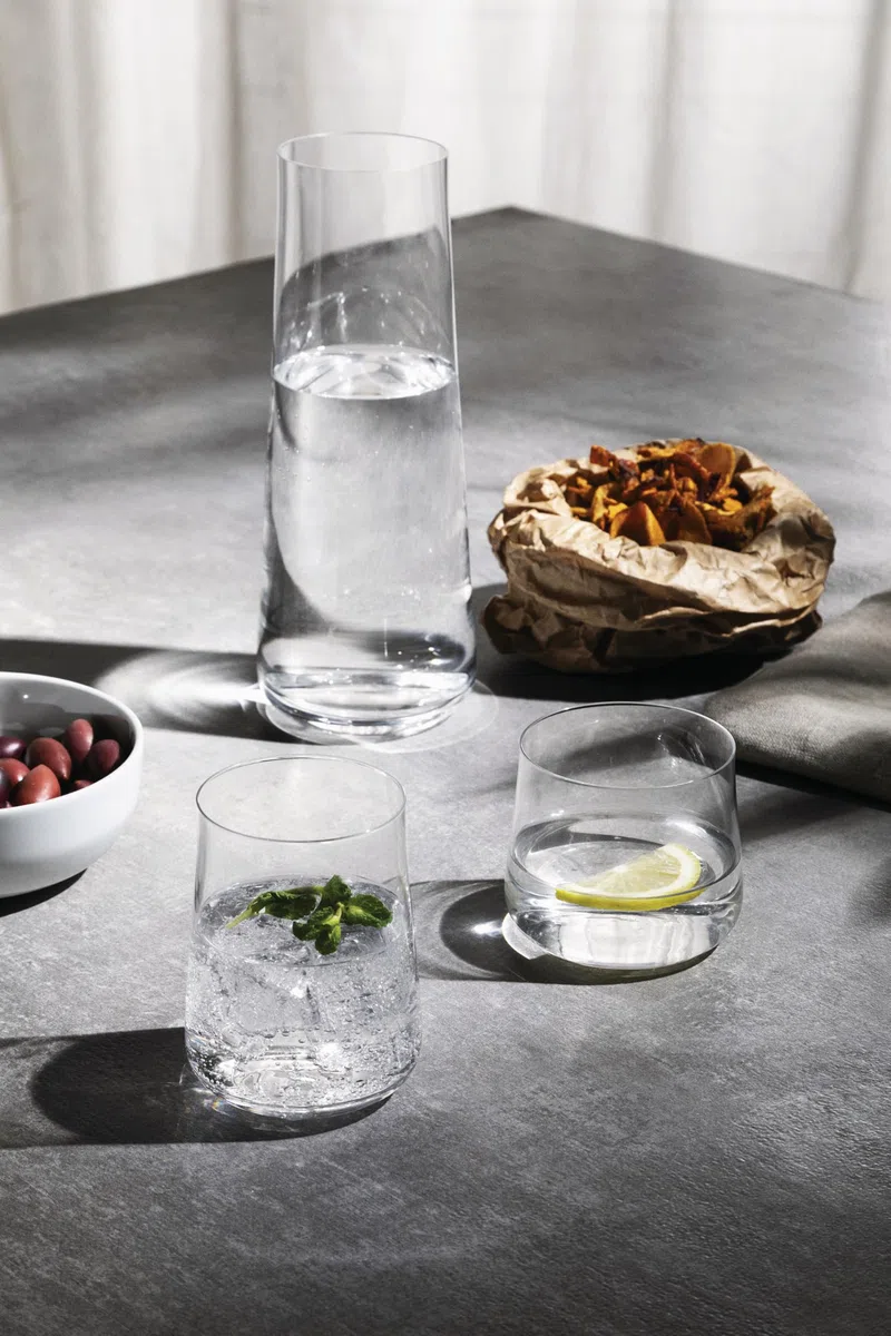 Alessi Eugenia NF09/3 - Bicchiere di Design per Long Drink, Estetica Minimale, in Vetro Cristallino, 41 cl