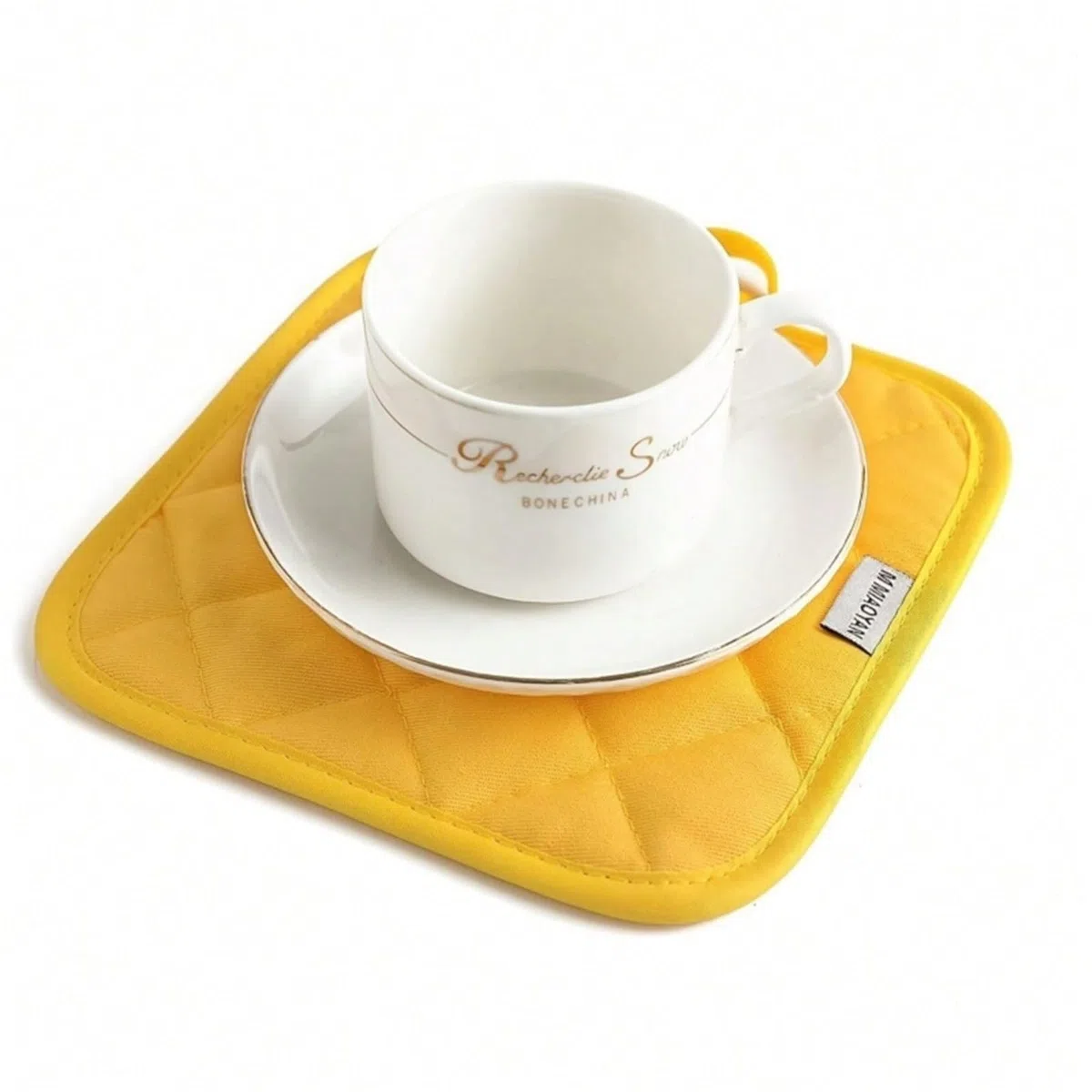 Set di 4 guanti da forno e presine, alta resistenza al calore, 500 gradi, extra spessi, lunghi, guanti da cucina in cotone per cucinare (30,5 cm, verde)