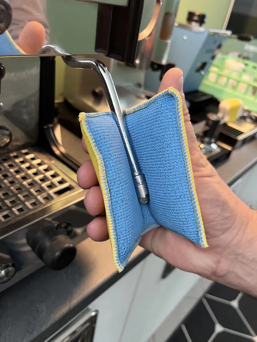 SPOKJ - Spugna Professionale Pulizia Lancia a Vapore Macchina del Caffè (Kit da 2 Pezzi)