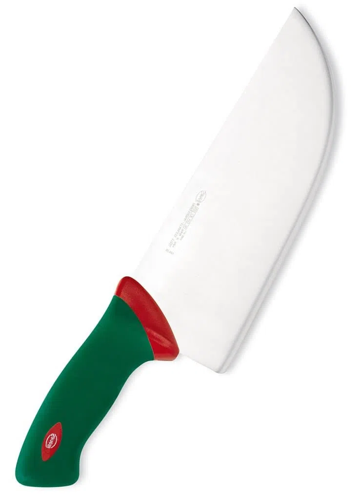 Sanelli Premana Professional Coltello Colpo, Acciaio Inossidabile, Verde/Rosso, 42 x 3 x 10 cm