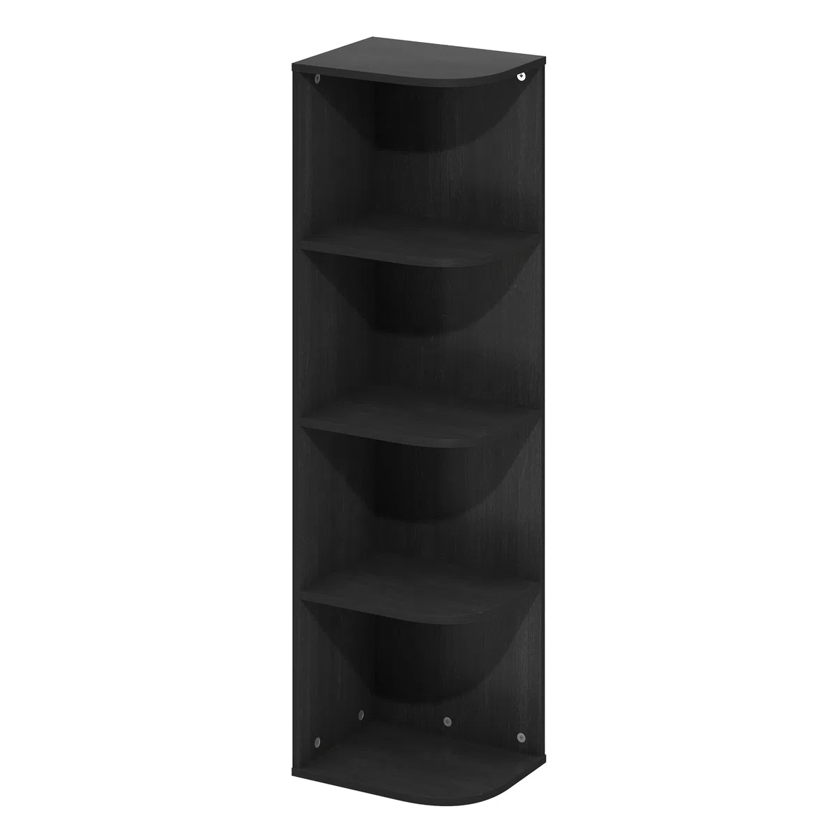 Furinno Pasir - Libreria a 4 ripiani ad angolo, colore: Blackwood