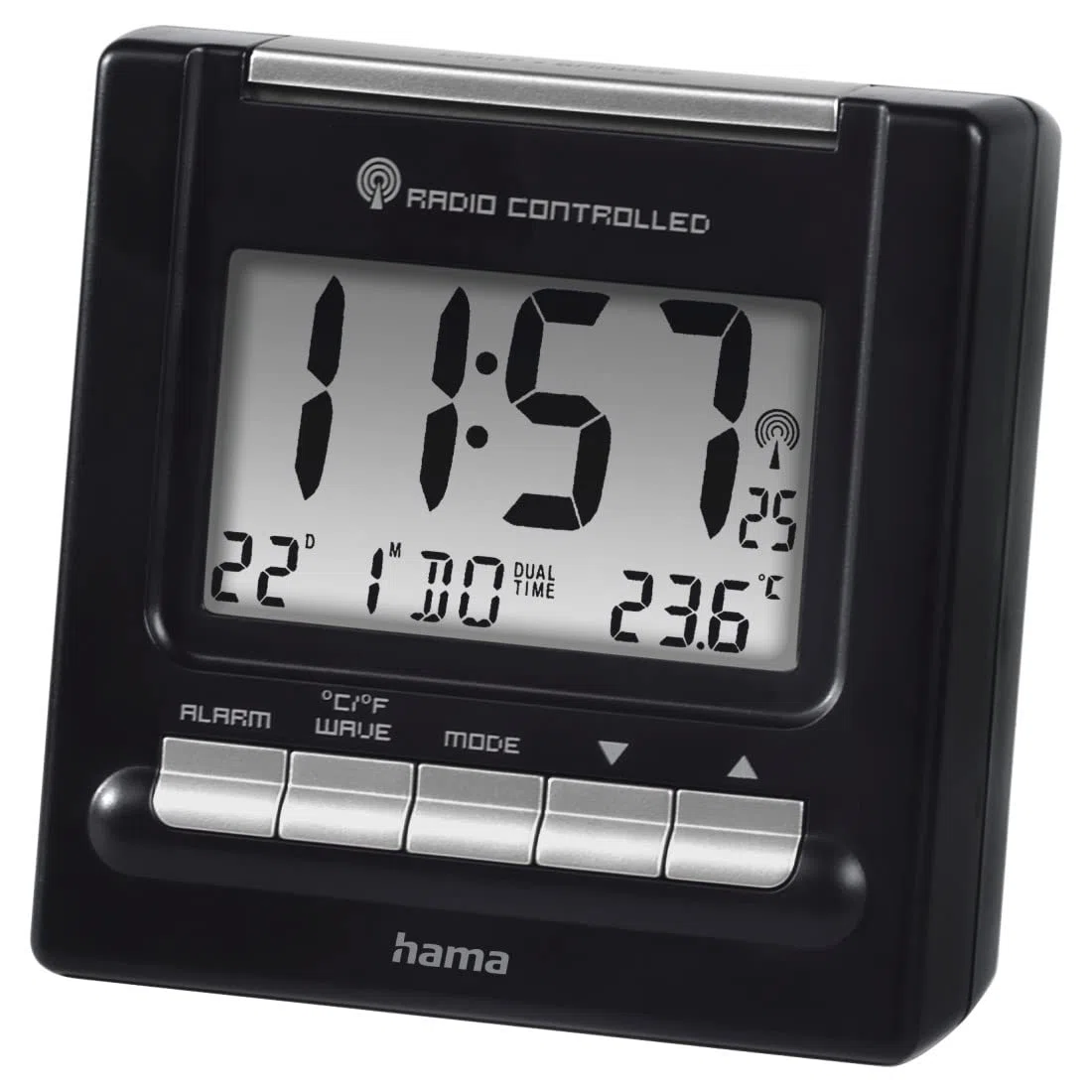 Hama RC200 Orologio da tavolo digitale Nero Rettangolare