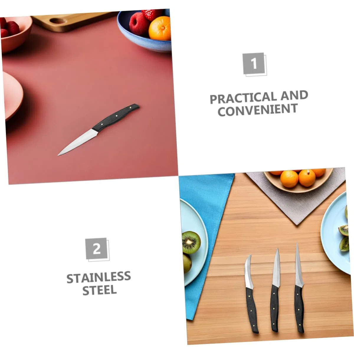 Ciieeo Coltello da Intaglio in Acciaio Inossidabile per Frutta e Verdura, Facile da Usare Design Moderno per Ristorante e Hotel