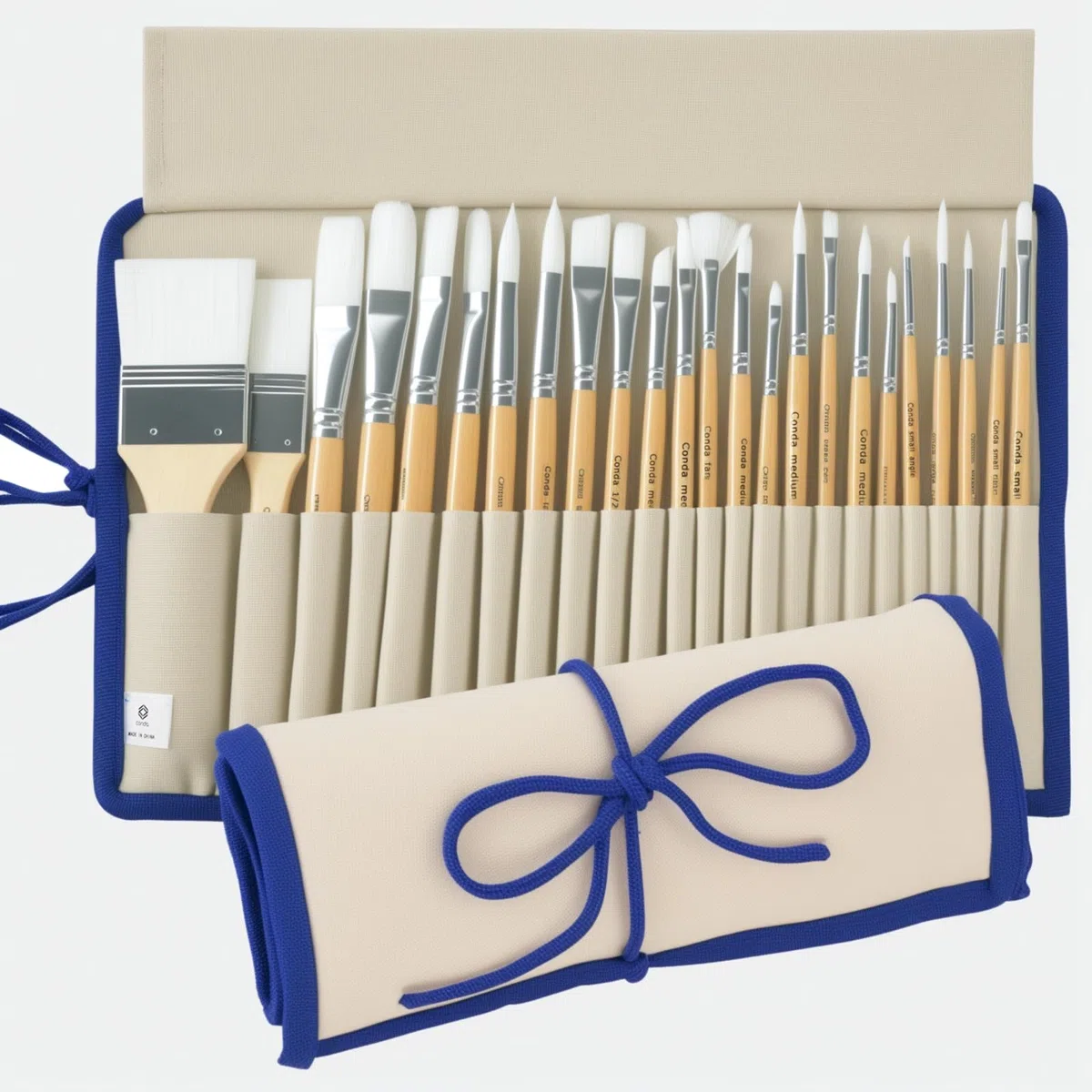 CONDA Pennelli Professionali per Colori ad Olio e Acrilici Set di Pennelli Spazzola per Dipingere 24 Pz Confezione in Nylon