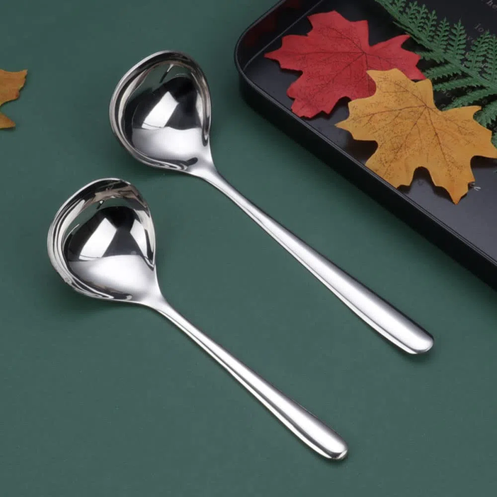2 Pezzi Mestoli Cucina Acciaio Inox – Mestolo Acciaio Inox, Mestolo Piccolo, Cucchiaio Da Salsa, Cucchiaio Da Salsa Per Hotel, Casa, Ristorante, Cucina, Argento, 17 * 5 cm