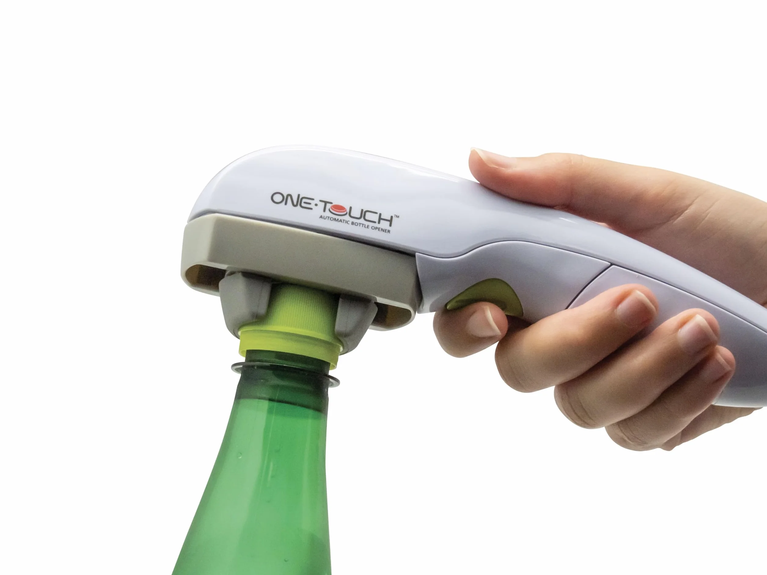 ONE TOUCH KC85 Apribottiglie elettrico – Nessuno sforzo richiesto – Per tutti, anche senza forza nelle mani – Apre tutti i tappi da 12 a 52 mm senza problemi