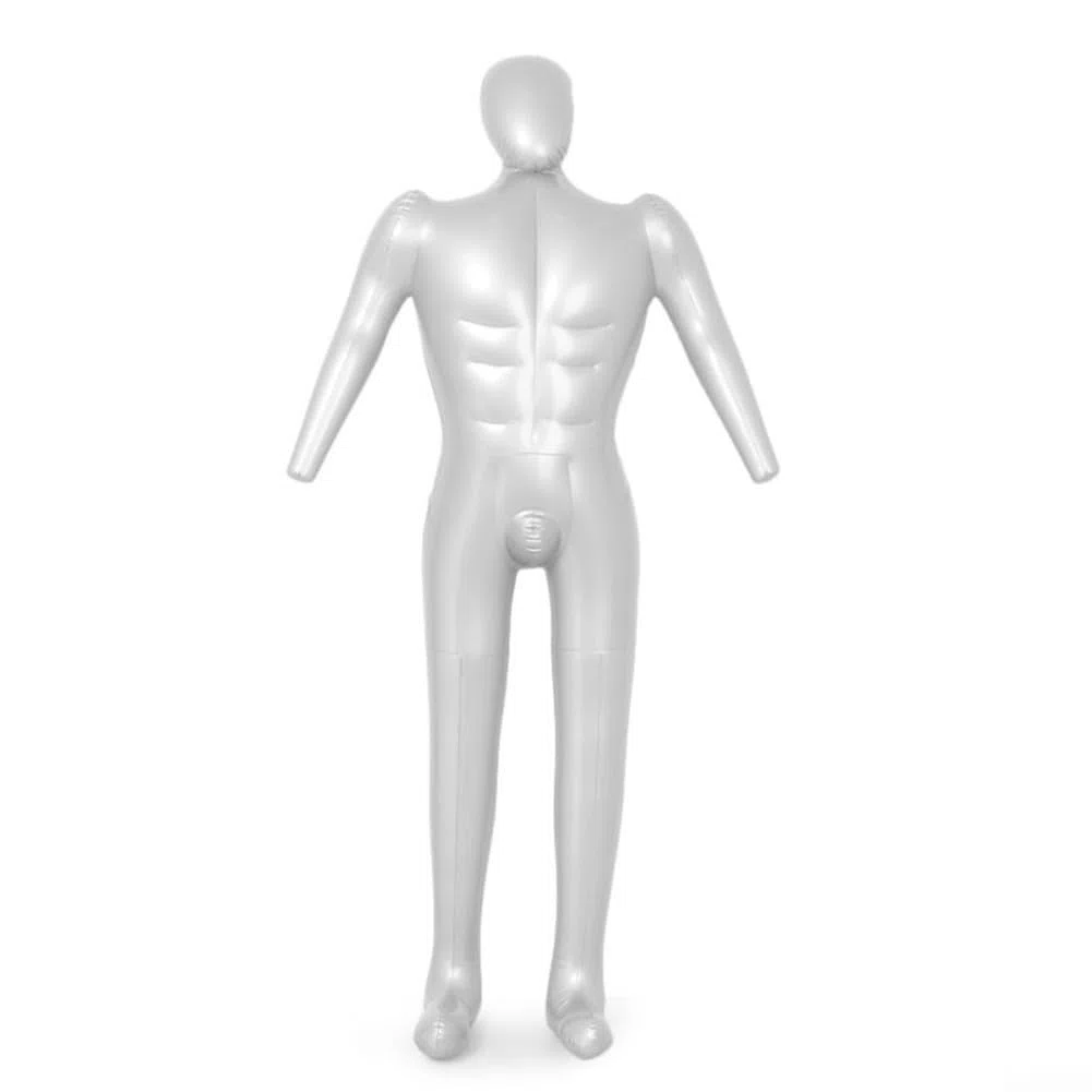 Yuanpgky Manichino gonfiabile da uomo, 168 cm di altezza, 95 cm, busto 75 cm, vita 90 cm, fianchi di 90 cm, modello completo per sarti abbigliamento, negozi, mostre