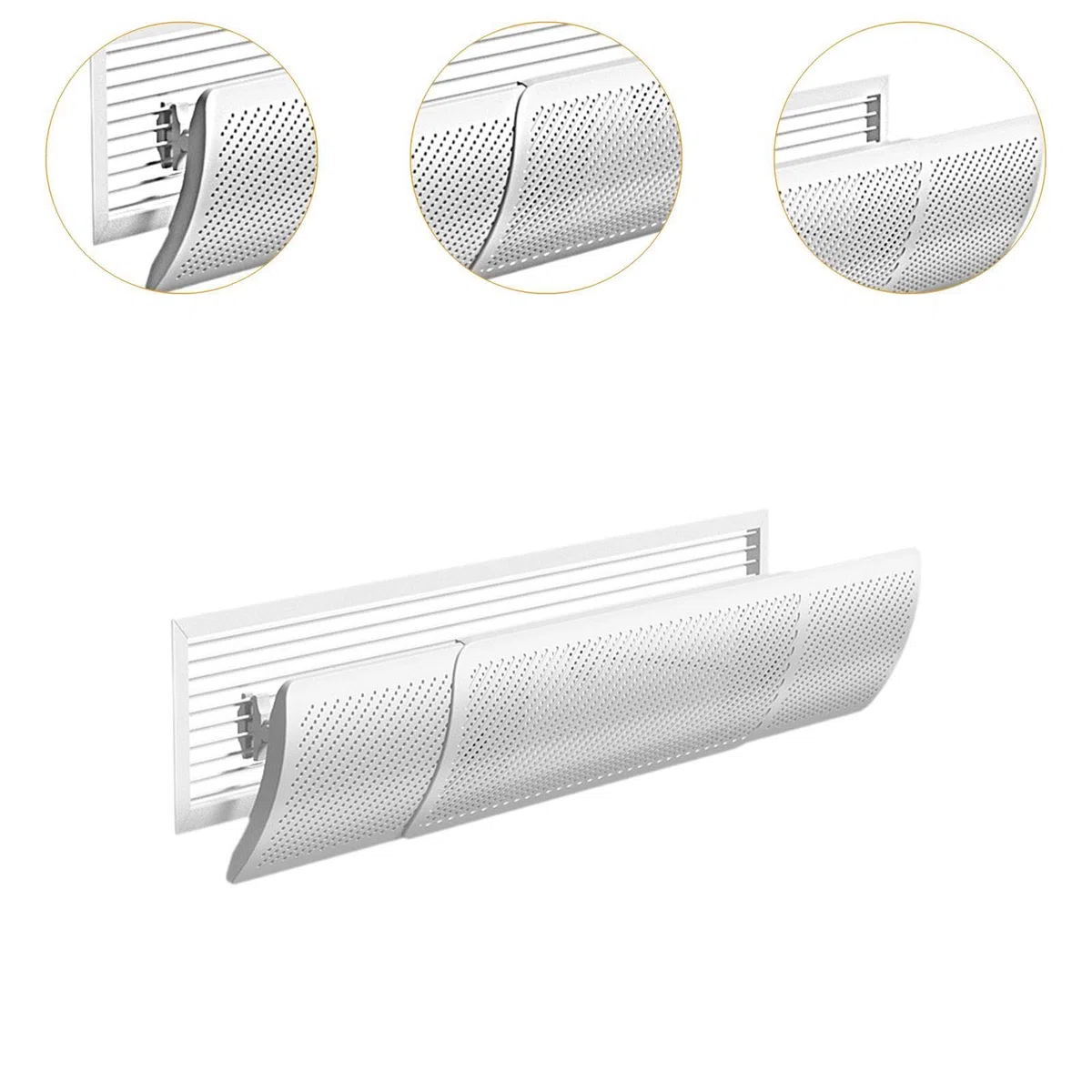 Generic Deflettore per condizionatore d', di uscita, deviatore d', deflettore antivento, deflettore antivento, deflettore d' di confinamento, Da 49 cm a 86 cm