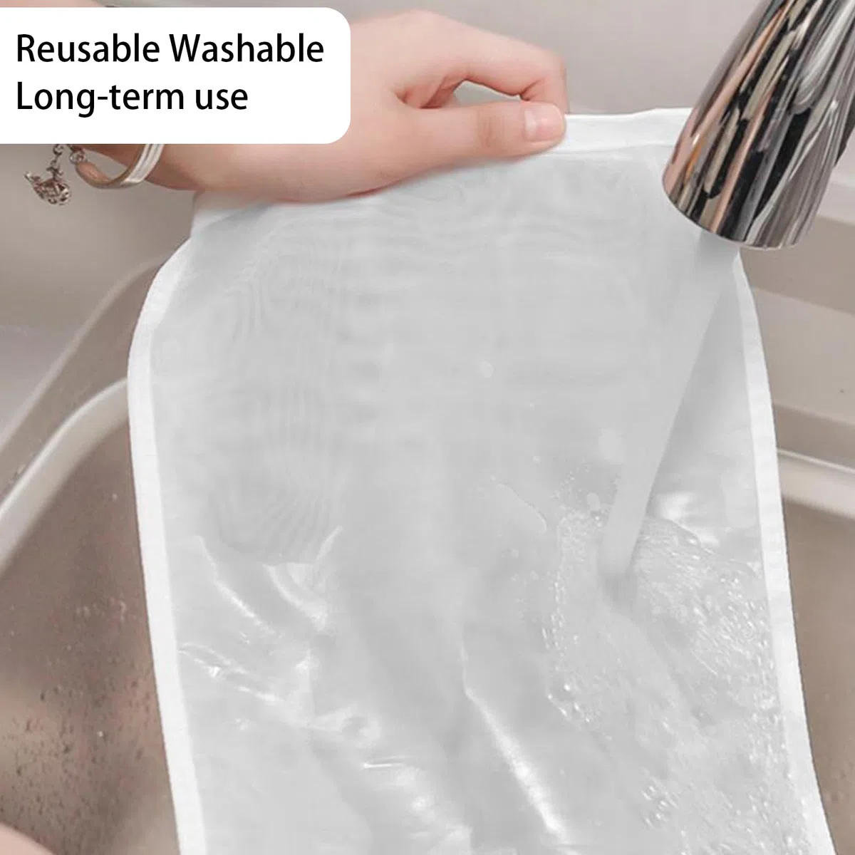 Volumoon 4 Pezzi 200 Mesh Panno Filtrante a Maglia Fine, Sacchetto Filtro in Nylon con Coulisse per Latte di Mandorle e Noci, 20x30CM
