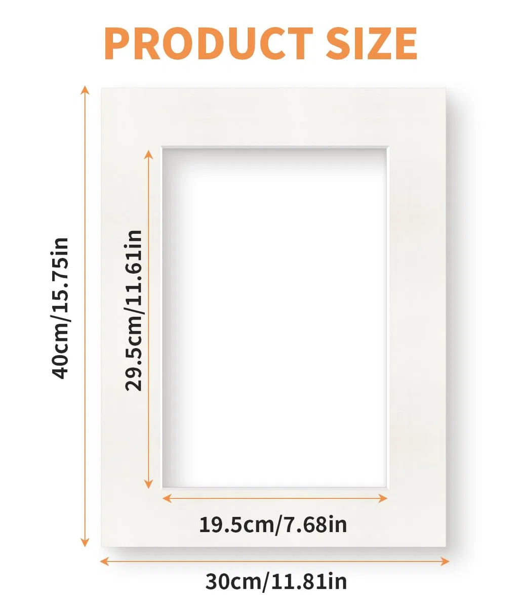 Passepartout 30x40 cm, Passepartout Beige per Formato Immagine 20x30 cm / A4 Passe-partout Cartoncino per Foto, Dipinti, Stampe Artistiche - Beige / 1,5 mm