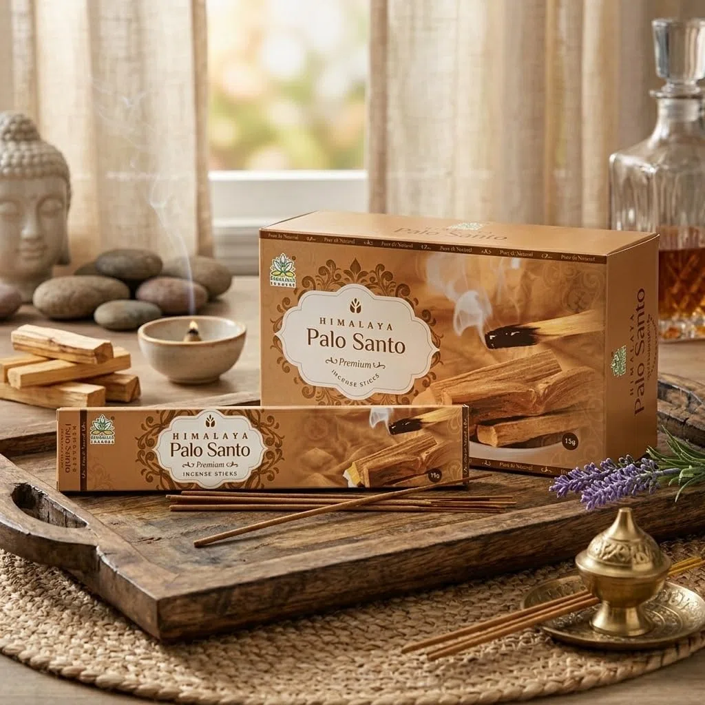 Himalaya Bastoncini Incenso Premium Palo Santo – Legno Santo Naturale per Elevazione Spirituale, Meditazione e Purificazione Energetica