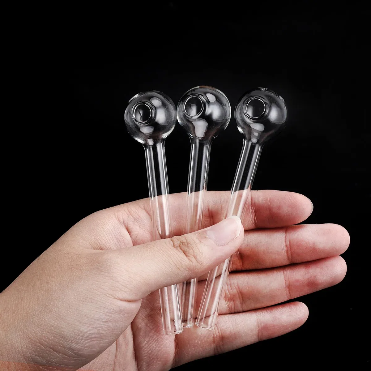 16 pipe in vetro pipe di vetro, lunghezza 4 pollici, tubo di vetro, pipe di olio, pipa a olio, pipe in vetro, pipe in vetro, cannucce per tè, cocktail, succhi con spazzola per la pulizia e confezione