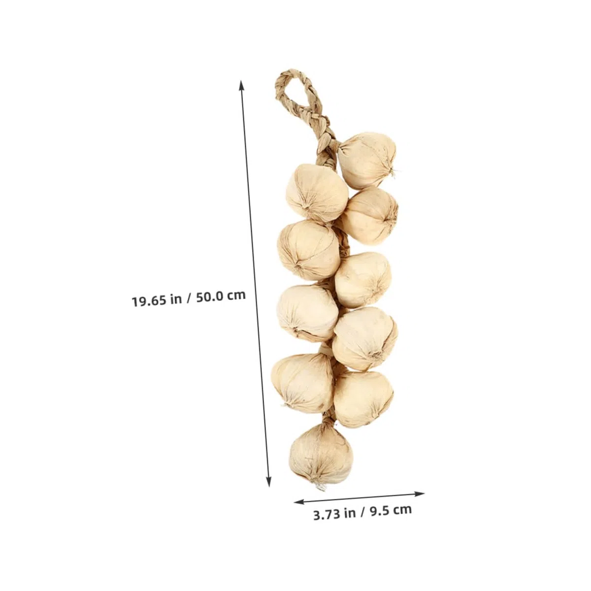3 Pezzi Finta Treccia Aglio Artificiale Realistica in Decorazione per Cucina e Casa Accessorio Fotografico e Educativo