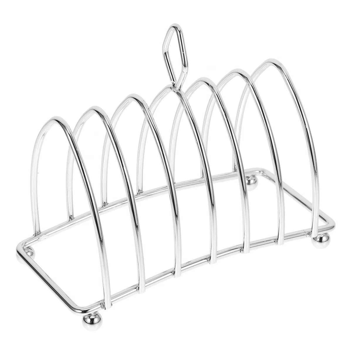 Porta Toast da Tavolo in Acciaio Inox 304 Multifunzione Maniglia per Uso Domestico e Buffet, Supporto Portapane Riutilizzabile per Fette, Muffin e Bagel, per Feste e Campeggio
