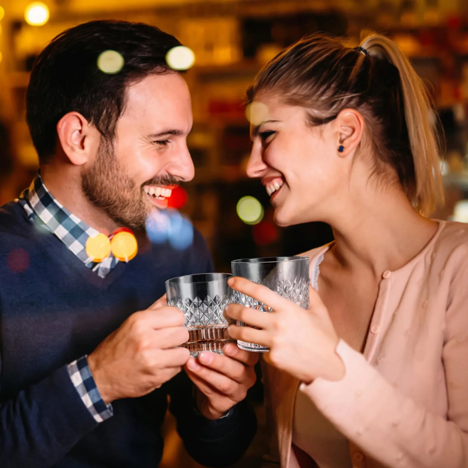 Royouzi Set 2 Bicchieri Whisky 300 Ml - Per Scotch, Brandy, Rum, Martini - Regalo Personalizzato Per Uomini, Compleanno e Amanti Del Whisky