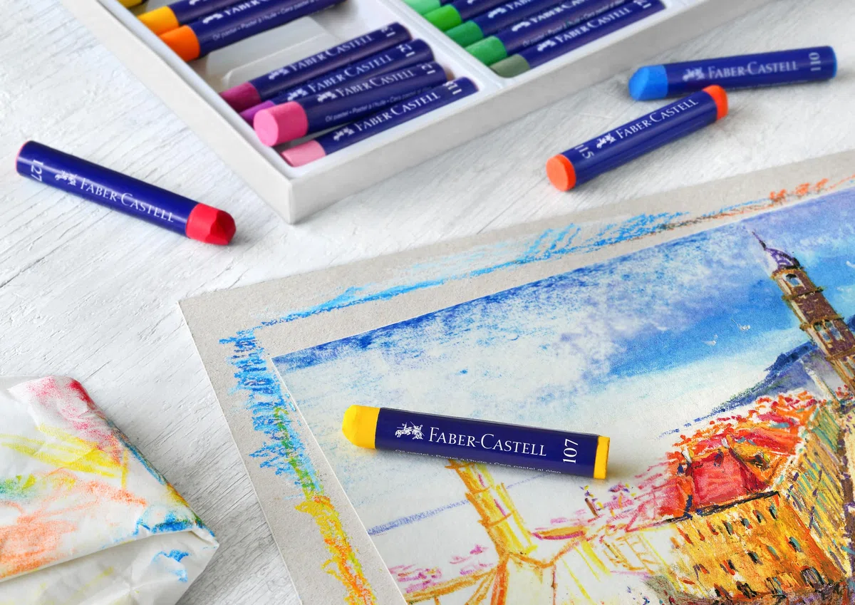 Faber-Castell 127036 - Pastelli a olio permanenti Studio Quality, astuccio da 36 pezzi