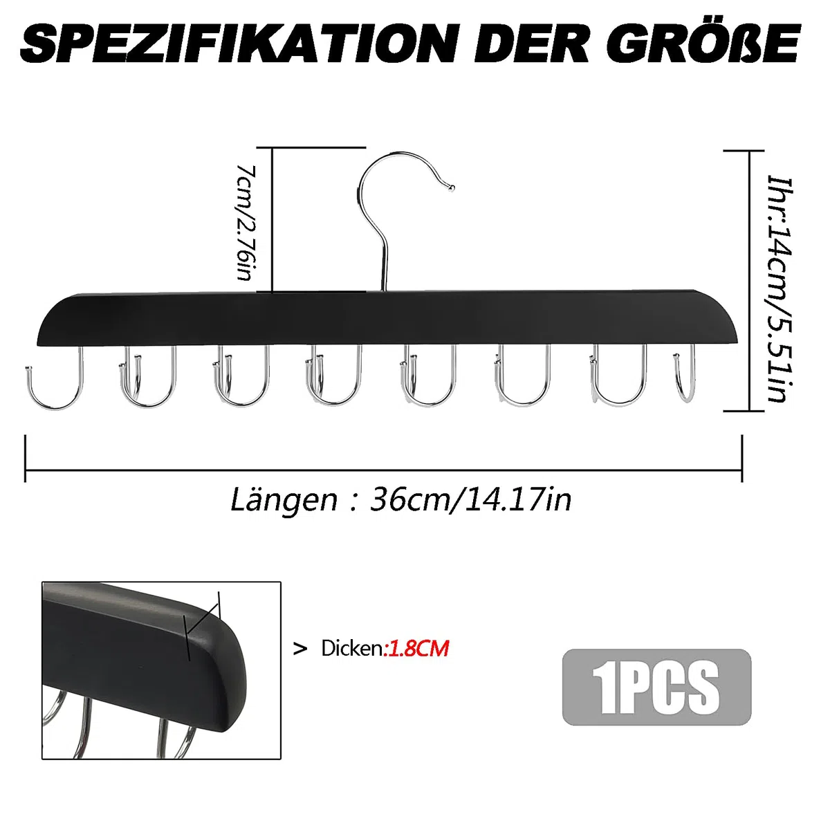 Portacinture In Legno,Porta Cinture da Armadio Clip Antiscivolo Organizer Portacintures Portacravatte Da Armadio con 14 Ganci Gruccia Portacinture Portacravatte per Cinture,Cravatte,Sciarpe
