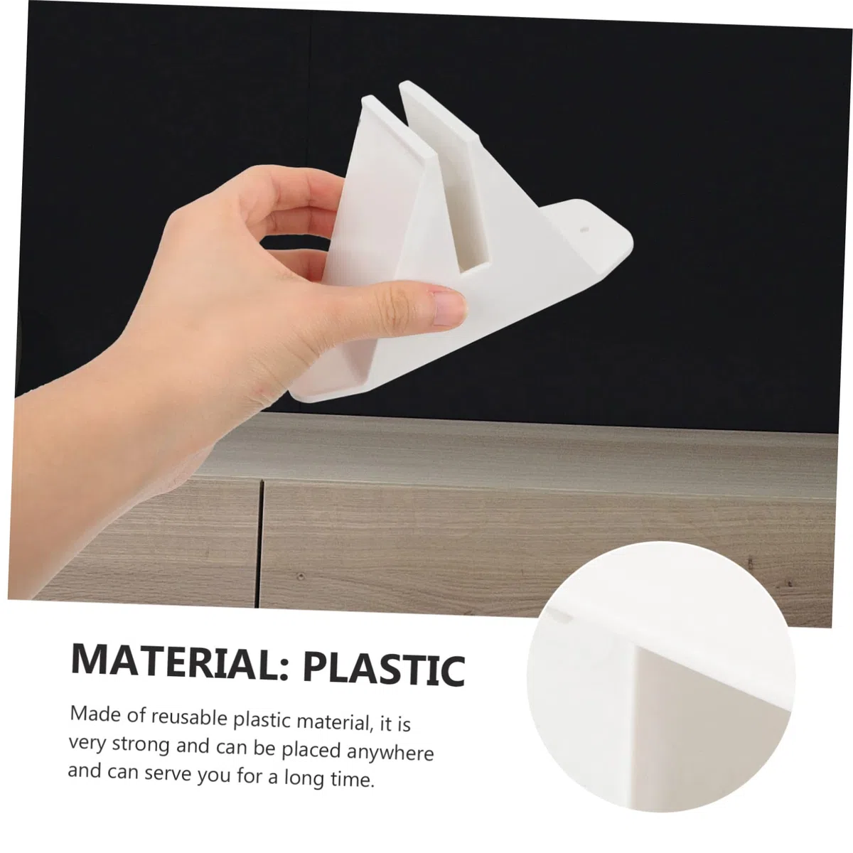 2 Pz Base Dello Schermo Base Divisoria Con Base in Legno Supporto Per Base Divisoria Piedini Del Pannello Dello Schermo Bianca Partitore Di Tensione All'aperto Plastica Ufficio