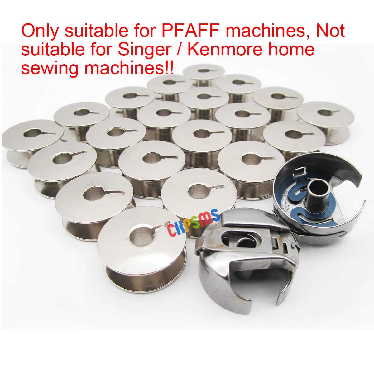 ckpsms Marca - 2 custodie per Bobine 9076 14 mm + 20 Bobine per PFAFF 130 230 800 1211 1222#9033S 20PCS+BC-PF9076 (14)-NBL 2 Pezzi