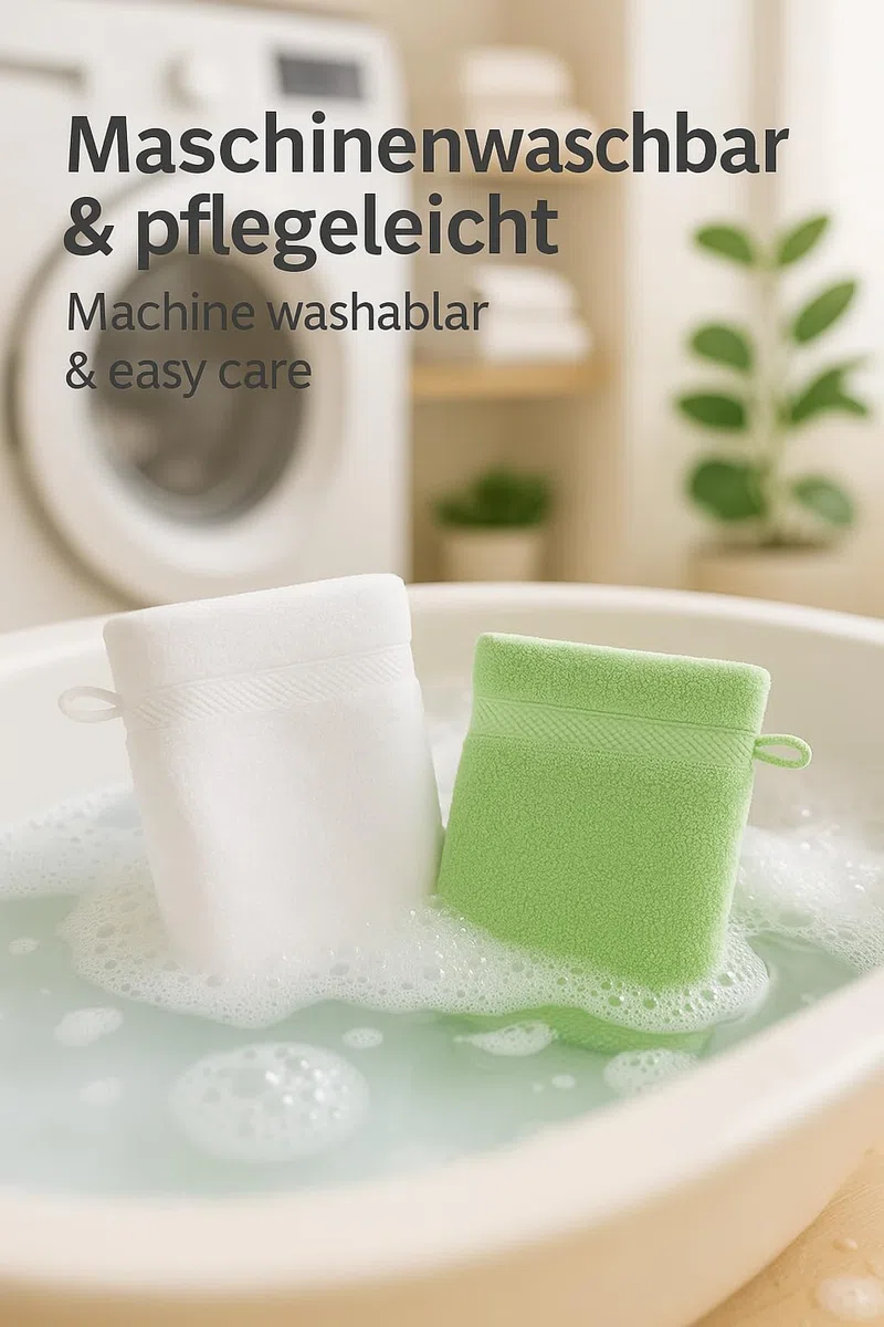 Betz 10 guanti da bagno manopola Palermo 100% cotone misure 16 x 21 cm colore bianco e verde