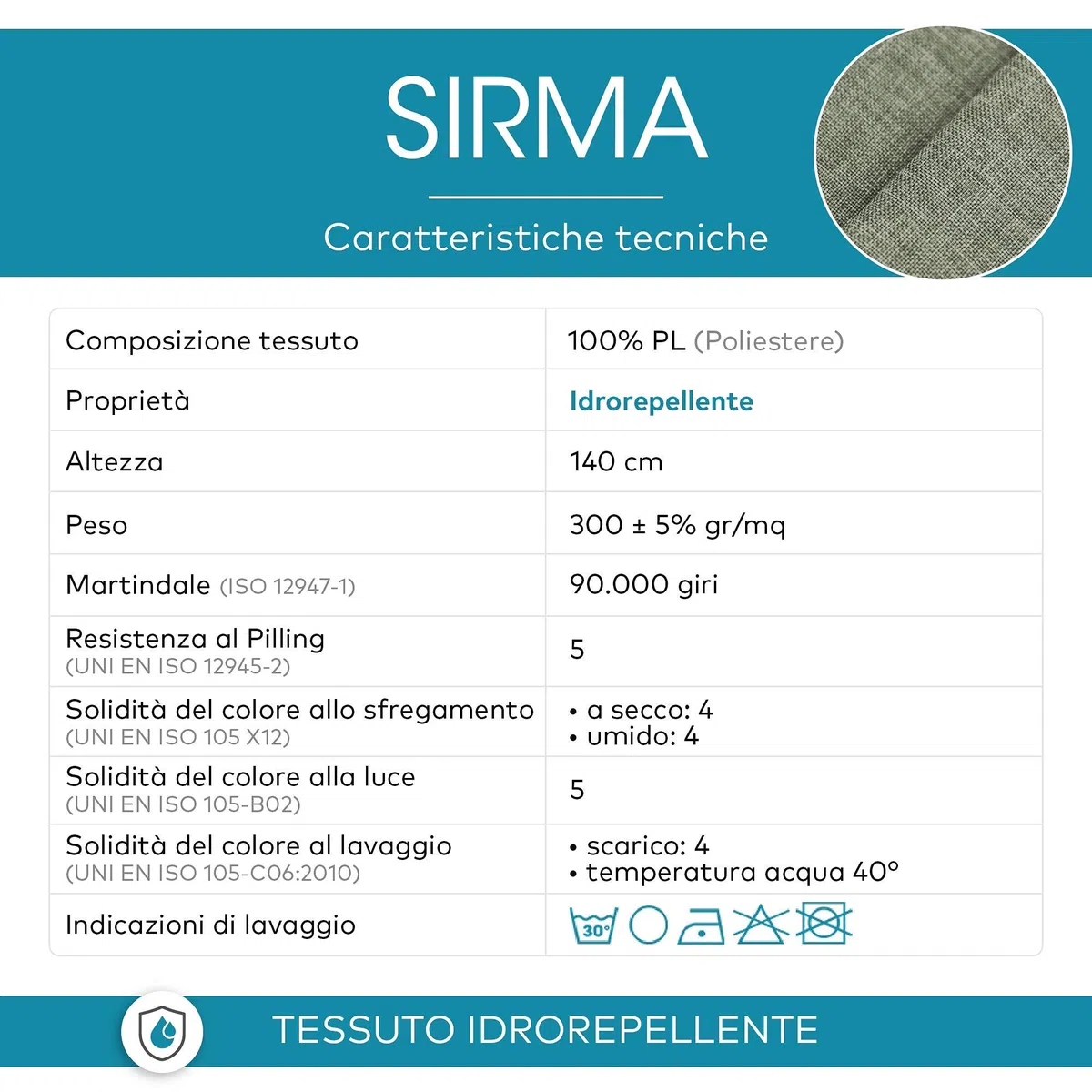DESHOME Sirma - Tessuto al Metro Idrorepellente per divani cuscini sedie letti copriletto stoffa h 140 resistente (Grigio polvere, 1 metro)