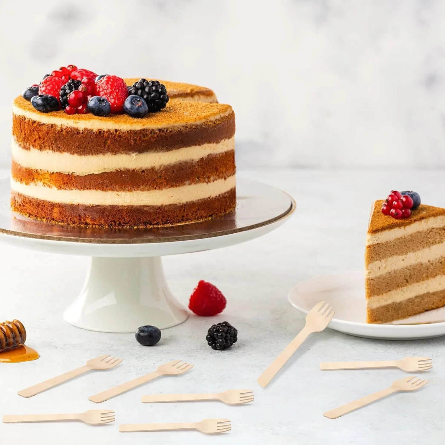 300 Pezzi Forchette di Legno Bambù Mini Forchette 4 Pollici Usa e Getta Piccole Forchettes per Antipasti Sfusi Posate di Bambù Mini Utensili Forchetta da Torta per Carnevale Compleanno