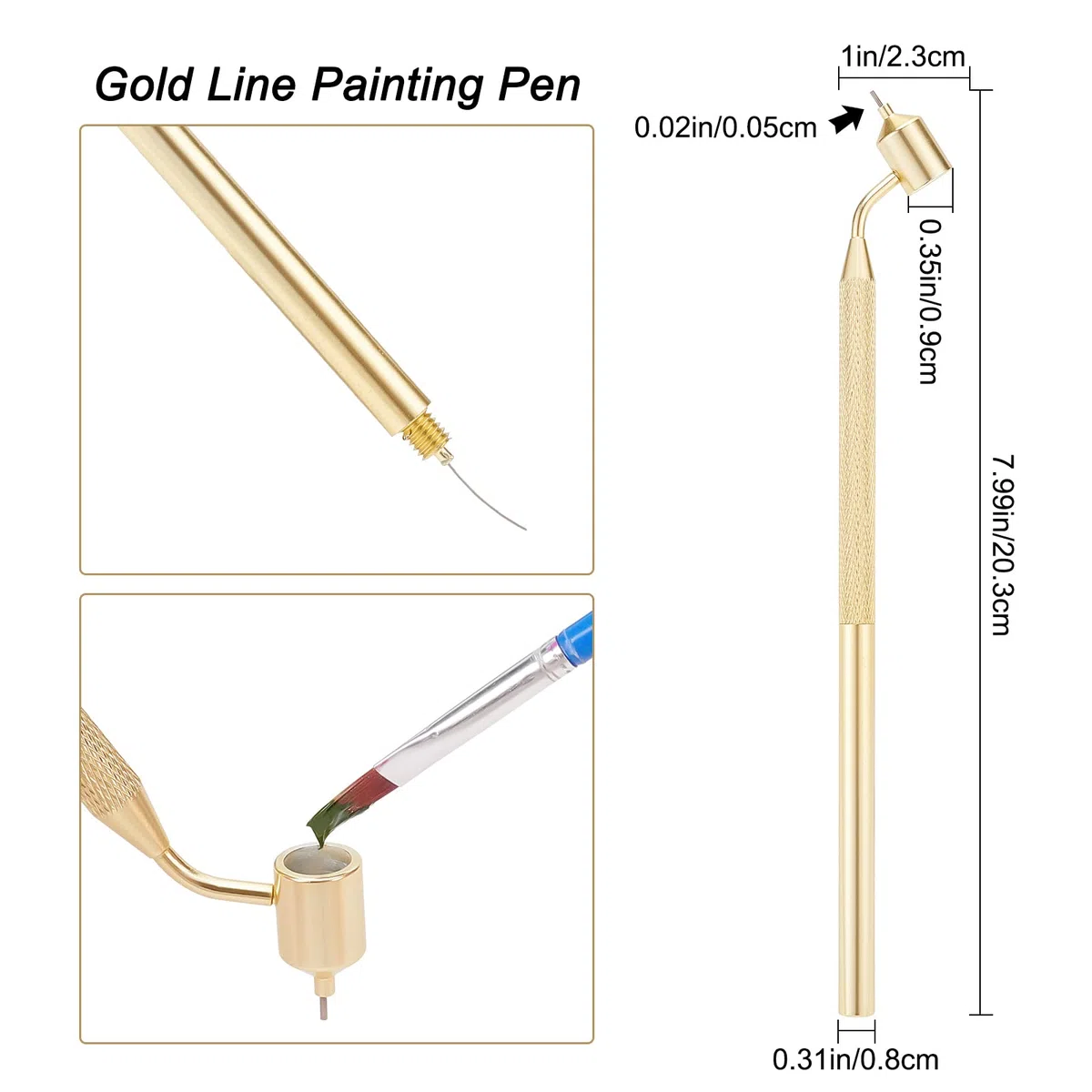 GORGECRAFT 1PCS Slanting Linea Sottile Penna Pittura Fluido Scrittore Penna Retro Alluminio Fineliners Vernice Artisti Studente Schizzo Portatile Strumenti di Disegno per La Scrittura