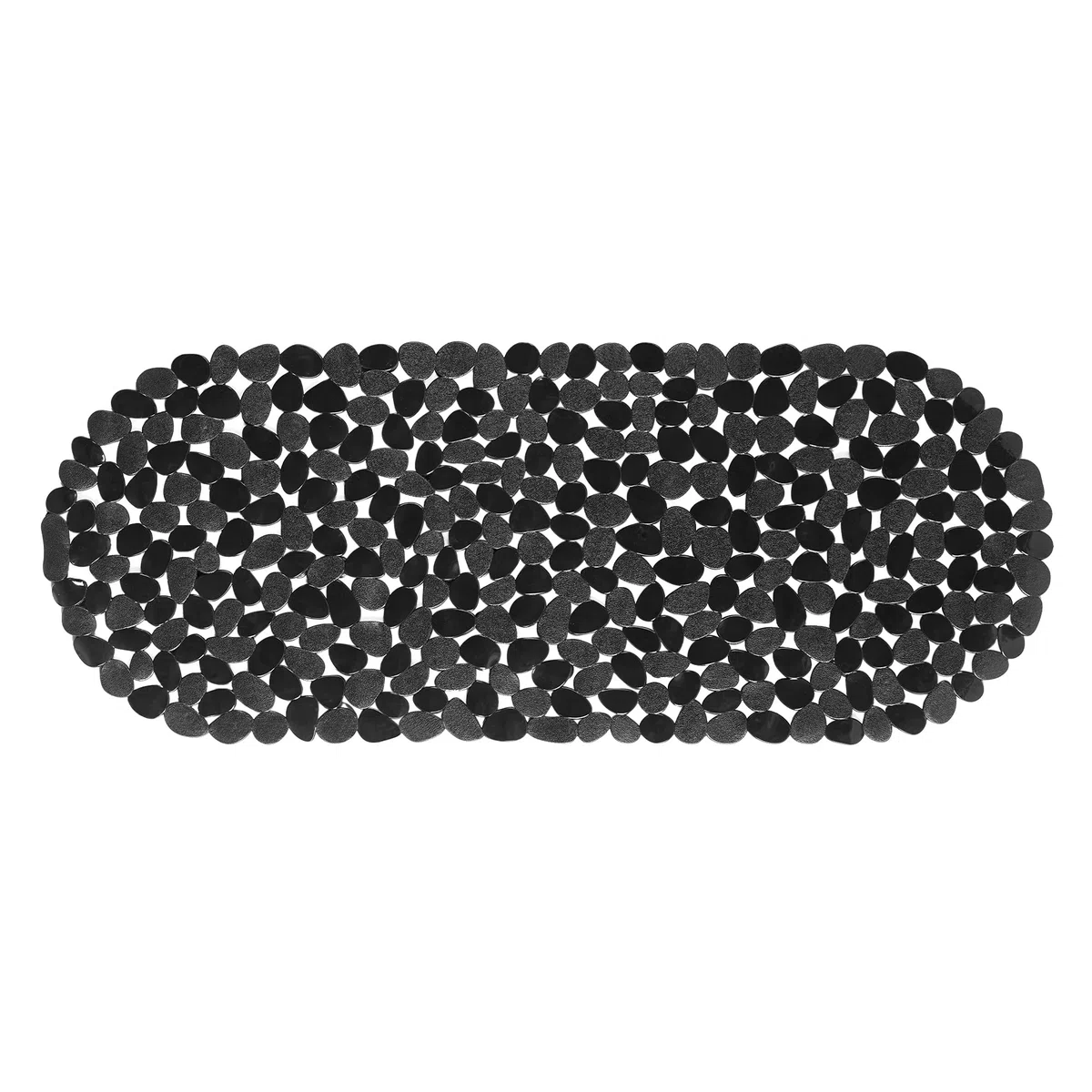 Navaris Tappetino Antiscivolo Vasca da Bagno - Tappeto Anti Scivolo Ciottoli Anti Muffa 99x39cm - Grip Aderente Piatto Doccia 162 Ventose - Nero
