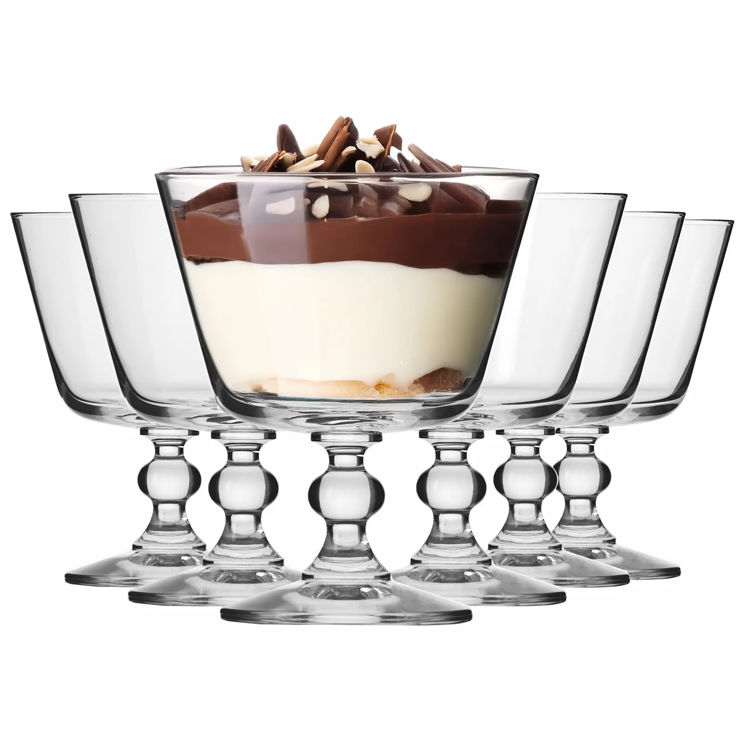 Krosno Coppa Vetro per Dessert, Gelato e Gelatine | 380 ML | Krista Collection | Ideale per la Casa, il Ristorante, Feste e Ricevimenti | Adatto alla Lavastoviglie | Sundae - Ciotola per frutta e dessert, in vetro, per casa, feste e cucina, lavabile in la