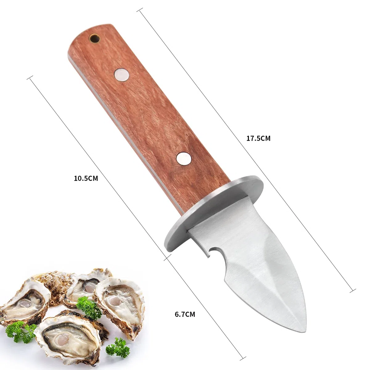 Coltello da Ostriche, Coltello per ostriche e apribottiglie，per Crostacei o Formaggi a Pasta Dura, BBQ, ristoranti, incontri all'aperto