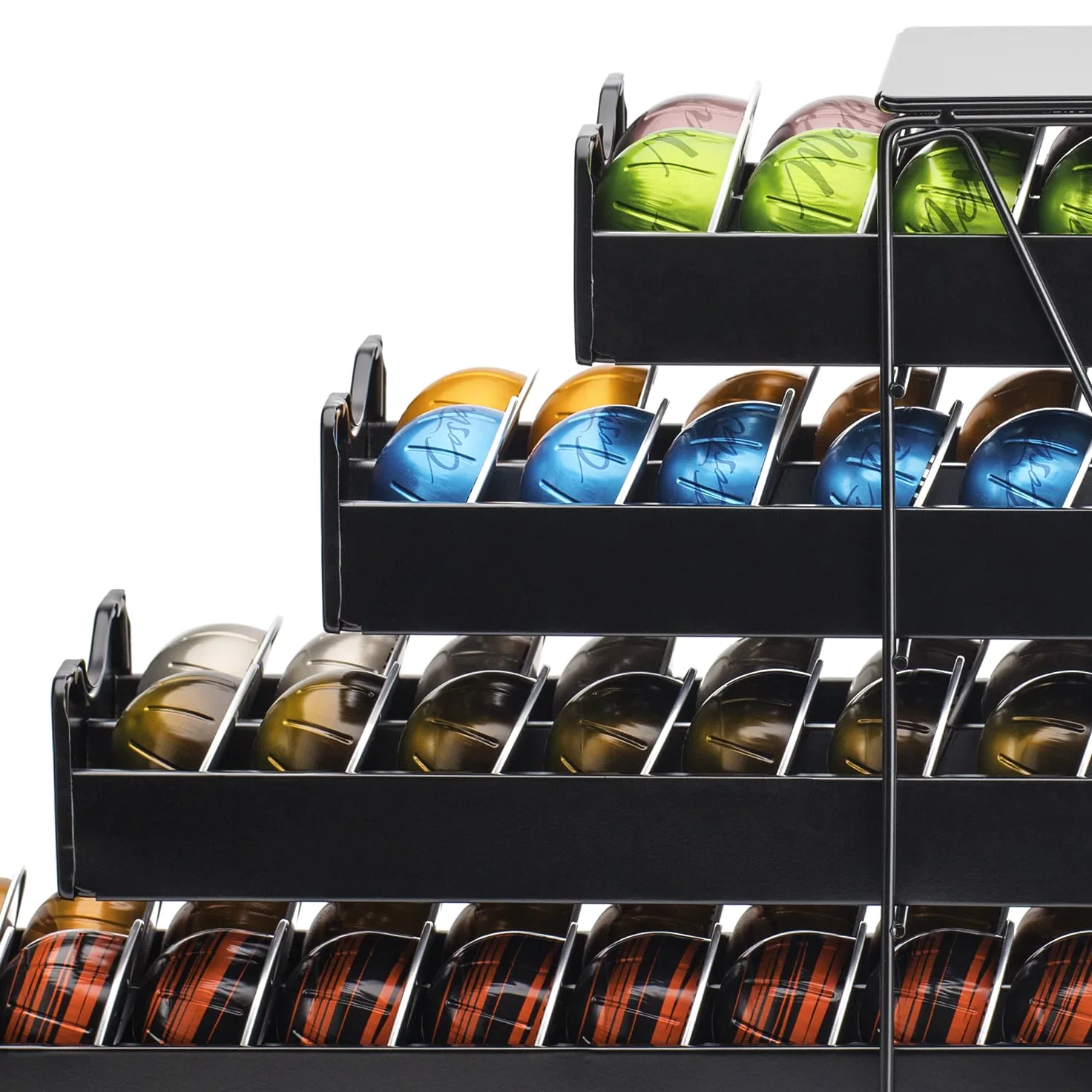 Bagoo, Porta Cialde per Nespresso Vertuoline, Cassetto Multi strato per Capsule Vertuo, 5 livelli