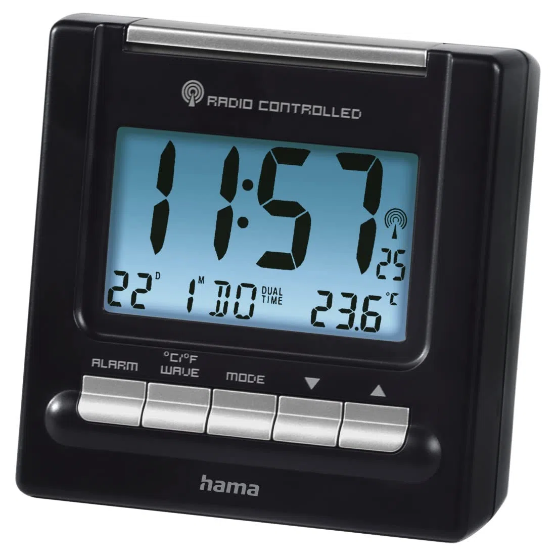 Hama RC200 Orologio da tavolo digitale Nero Rettangolare