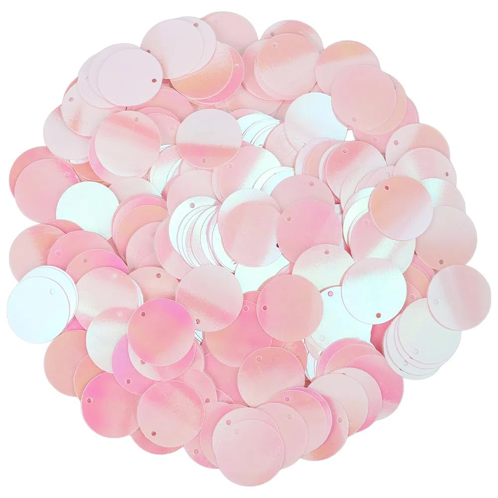 380 pz 20mm Rosa Paillettes Piatte Rotonde Plastica Pvc Iridescente Lucido Glitter Sciolte Perline per Cucito Artigianato Fai Da Te Ricamo