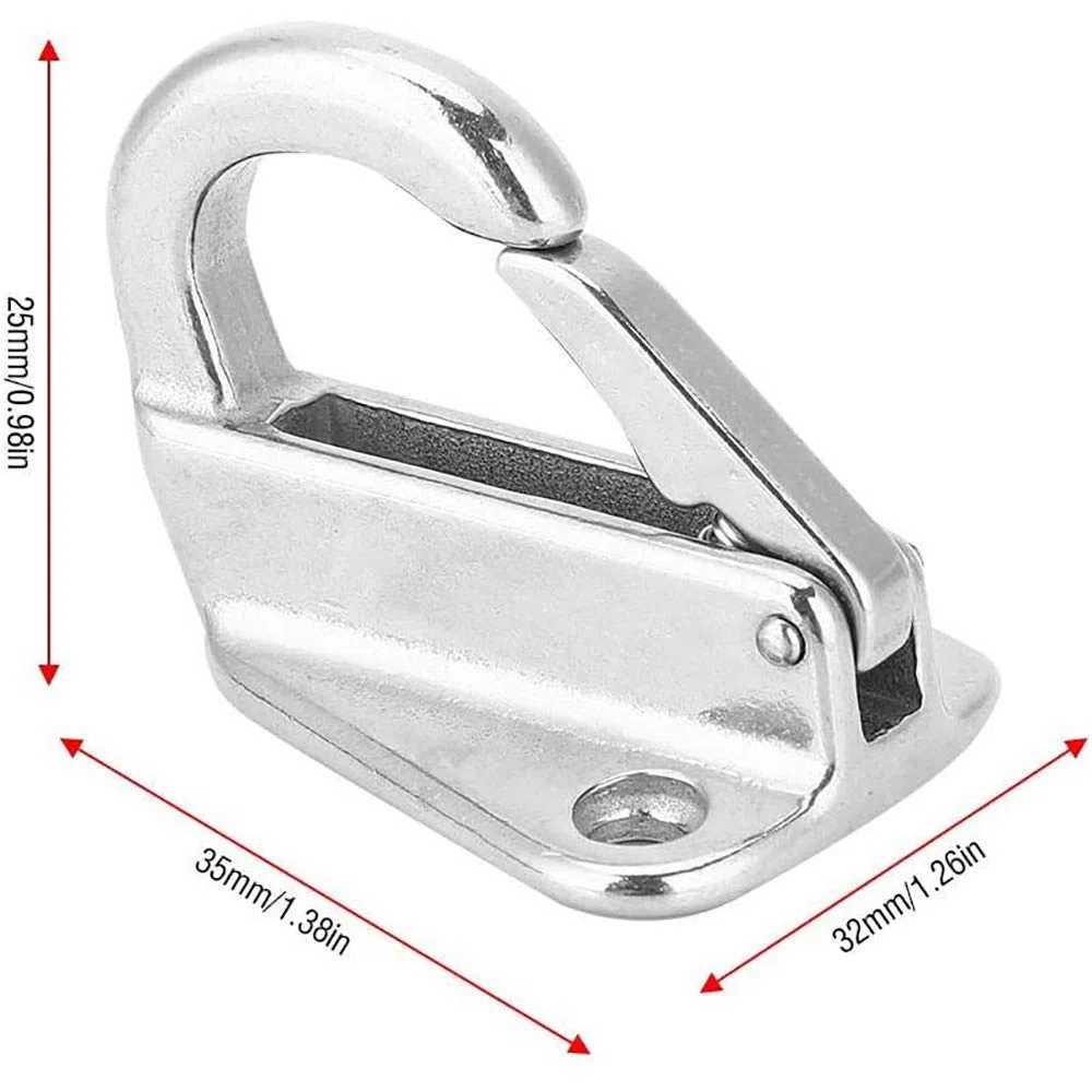 POFET 5pcs Cappotti Gancio Gancio Parete Gancio Molla Gancio Gancio In Acciaio Inox Cappotti Cappelli Gancio Marine Boat Deck Hardware Accessori