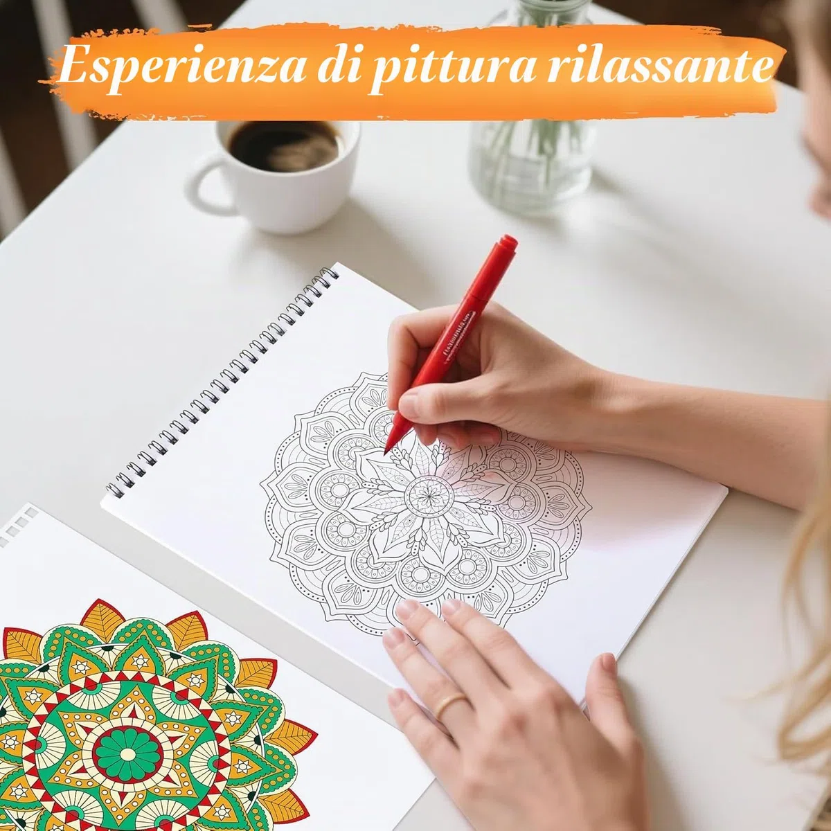 Atoke Confezione da 3 Libri da Colorare Mandala per Adulti, 60 Mandala Unici per Rilassamento e Sollievo dallo Stress, Libro da Colorare Rilegato a Spirale, Regali Rilassanti e di Mindfulness per