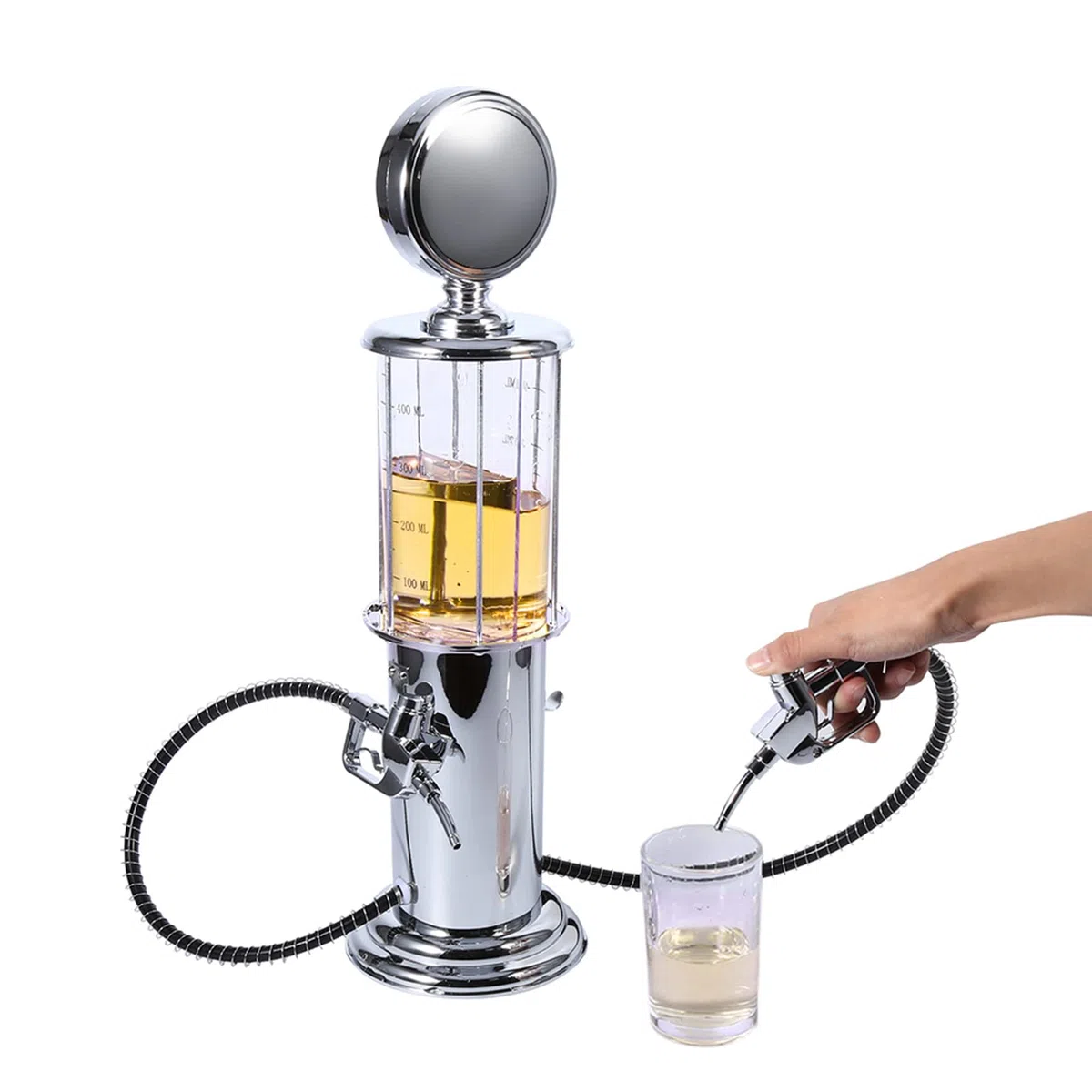 Tyenaza Distributore di liquori, distributore di birra bar metallo doppia pistola pompa a gas ugello birra vino liquore dispenser soda bevande versatore