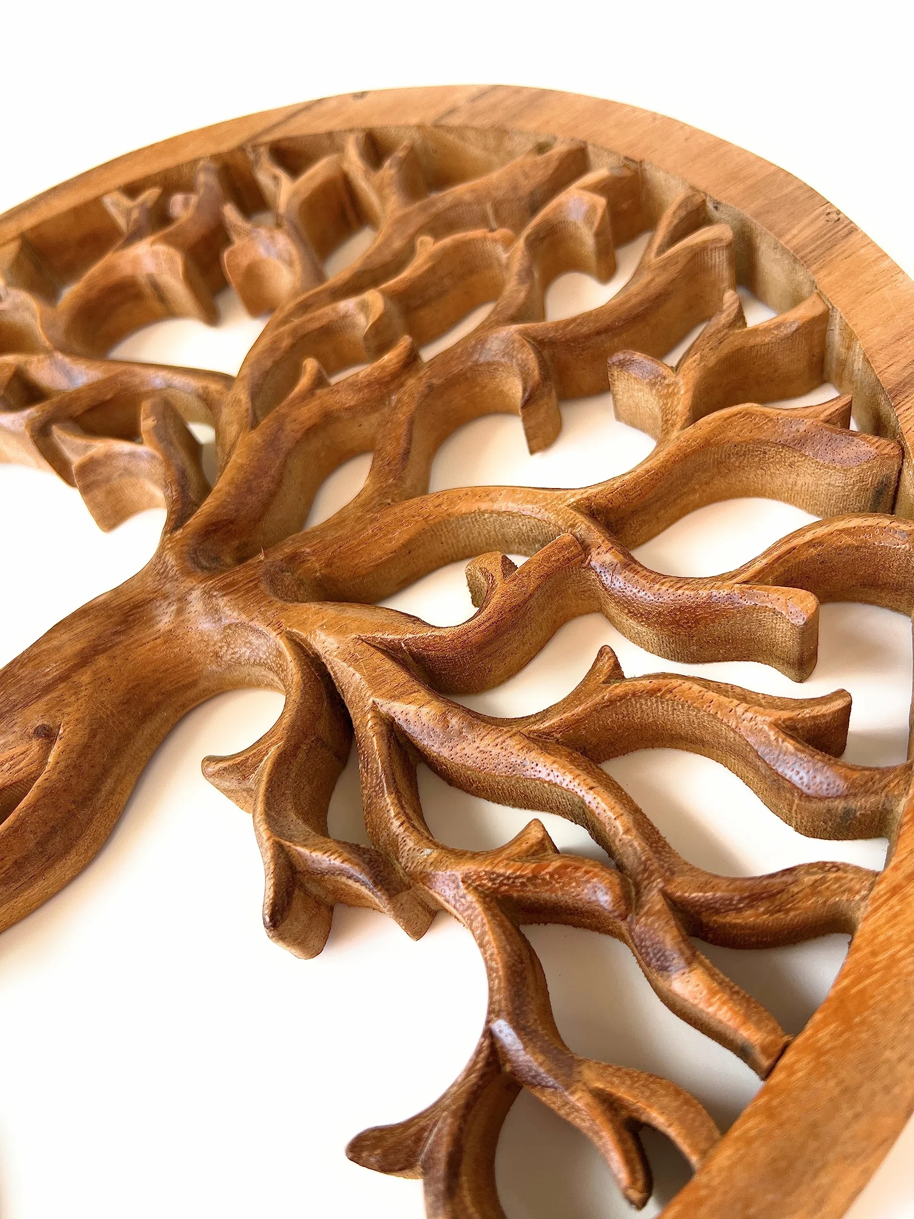 Trintura Albero della vita in legno, 40 cm, decorazione da parete in legno di acacia, idea regalo, decorazione da parete, albero della vita