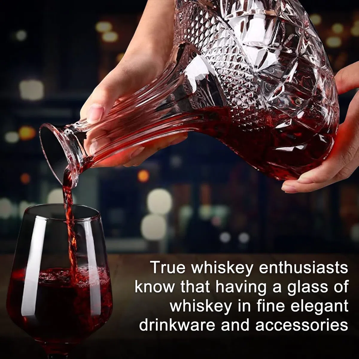 Decanter per vino in cristallo con tappo - Top vino rosso caraffa caraffa con scatola di lusso. Elegante regalo per uomo/donna
