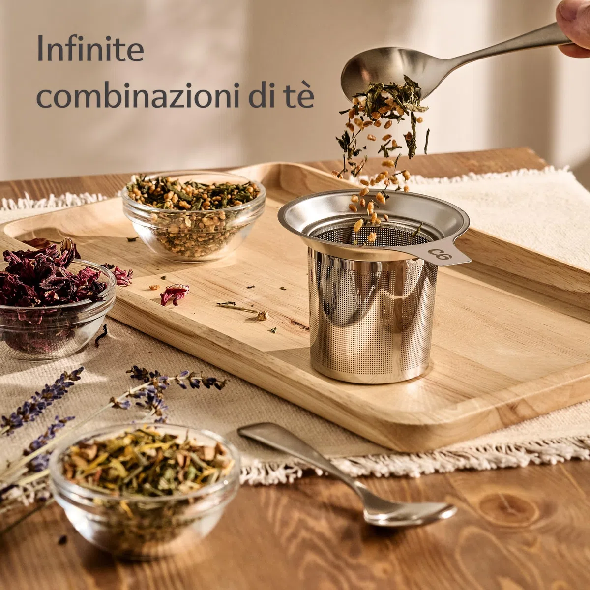 Cosumy Tazza di Ceramica con Filtro e Coperchio - 400ml Grande - Con Manico - Lavabile in Lavastoviglie - Per Tè e Infusi (Verde Matcha)