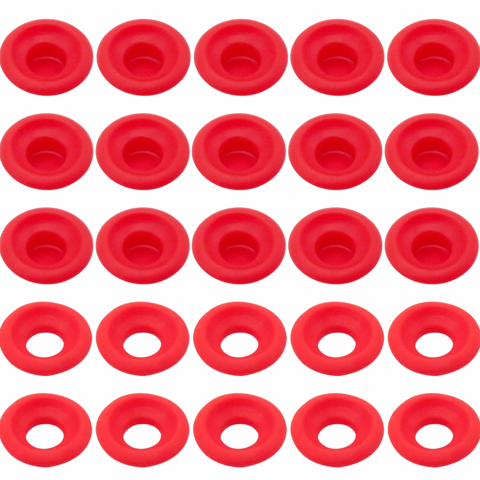 50 guarnizioni in gomma siliconica,2 tipi di guarnizioni ad alta pressione a prova di perdite per tappo EZ Swing Flip Top Guarnizioni per bottiglie di birra birra birra soda sigillatura,rosso