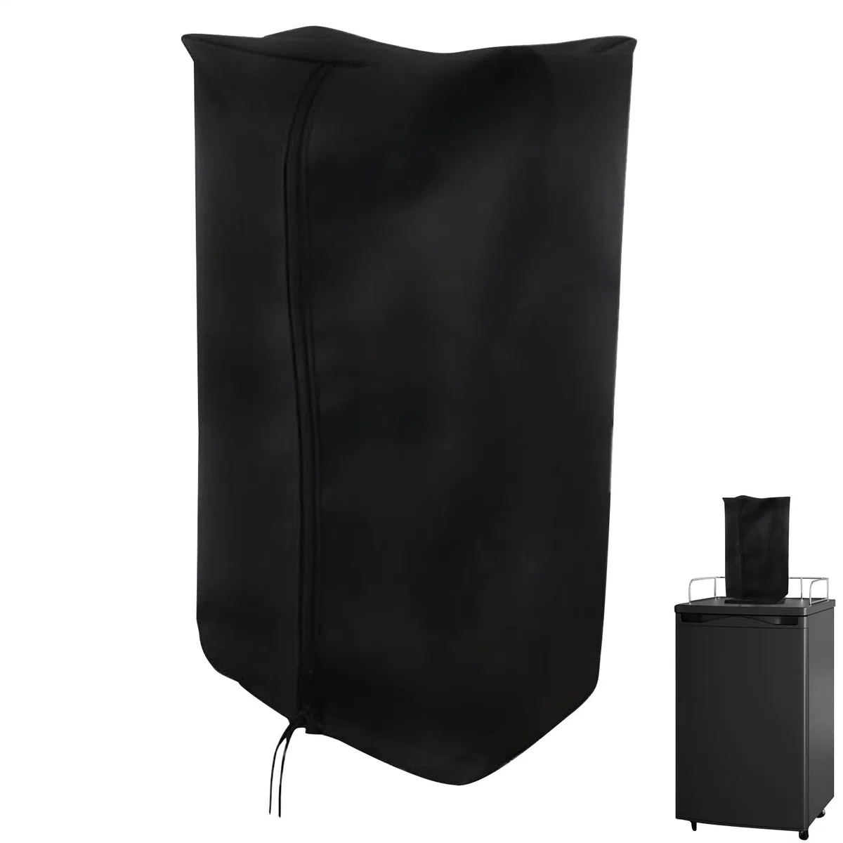 Protezione per torre di birra, copertura nera antipolvere, resistente ai raggi UV, impermeabile, protezione isolante per rubinetto da birra esterno e interno, per uso in bar, casa, picnic, barbecue e