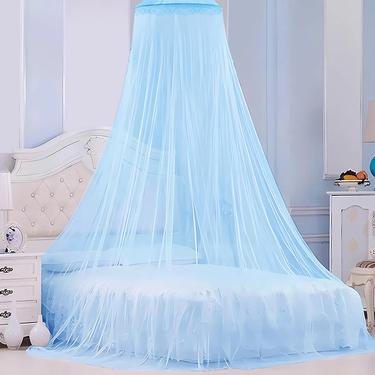 Zanzariera Letto Singolo Matrimoniale,Grande Zanzariera Letto,Alta Qualità Zanzariera Da Letto Baldacchino,0.6x2.5x10.5M Baldacchino per Repellente Antizannzare,Campeggio e Famiglia Usati