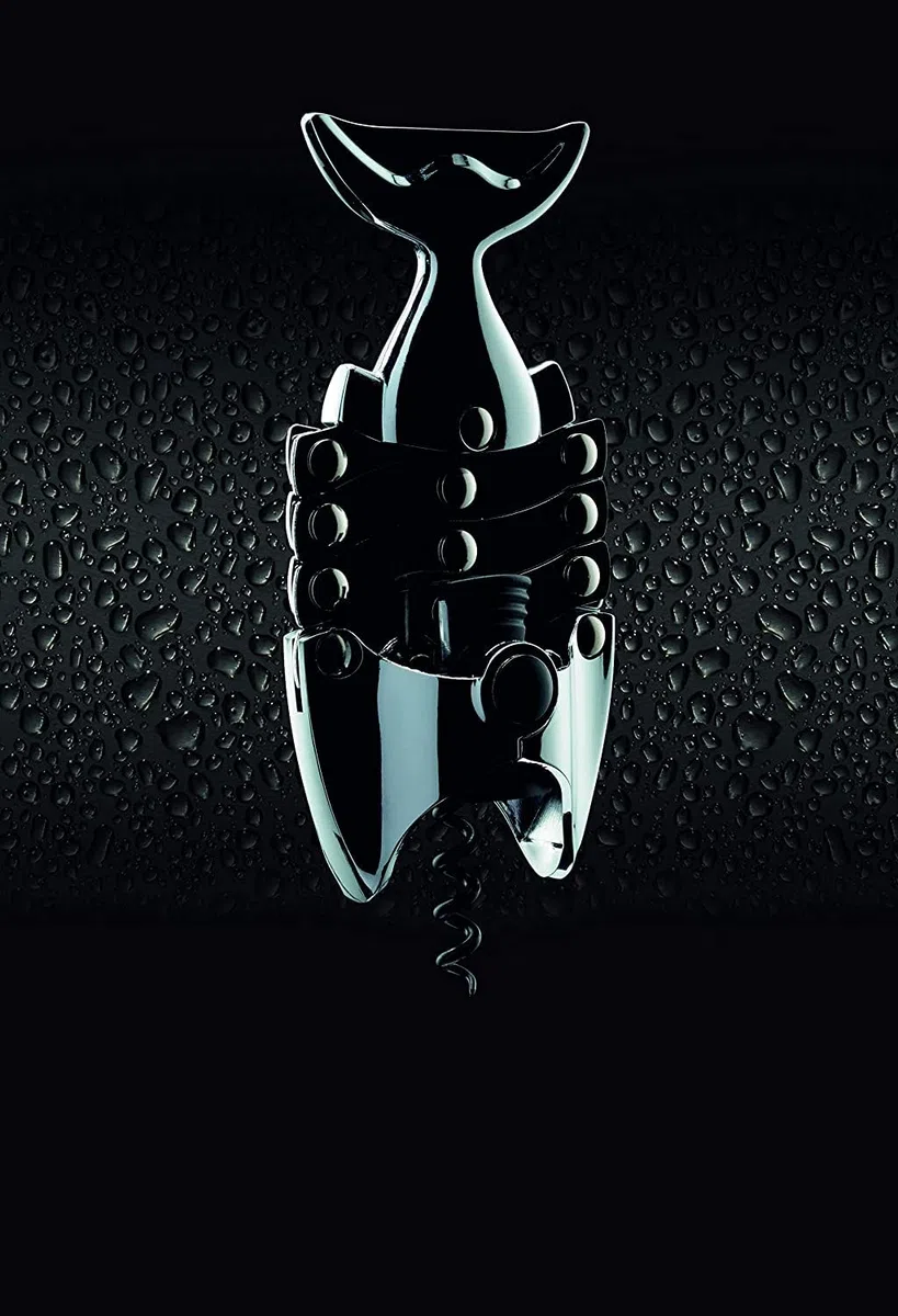 BarCraft Lazy Fish Cavatappi e Apribottiglie, Apribottiglie in Acciaio Inossidabile, 16,5 x 7,5 x 4,5cm, Argento