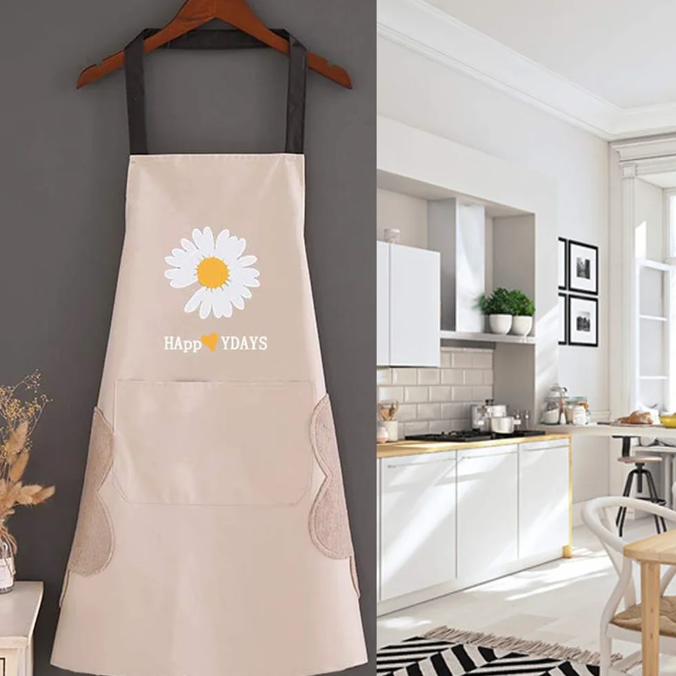 Grembiule da cucina da donna e uomo, 2 pezzi, grembiule da cucina con grande tasca, grembiule da cucina, grembiule da barbecue, impermeabile, fascia regolabile per il collo per cucinare