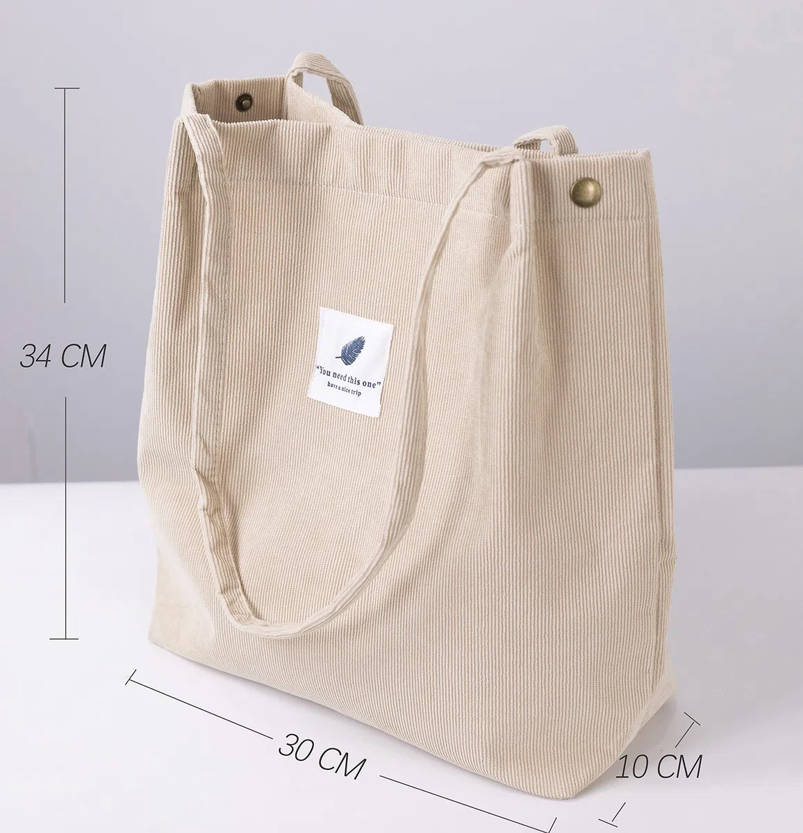 Borsa a Tracolla in Velluto a Coste