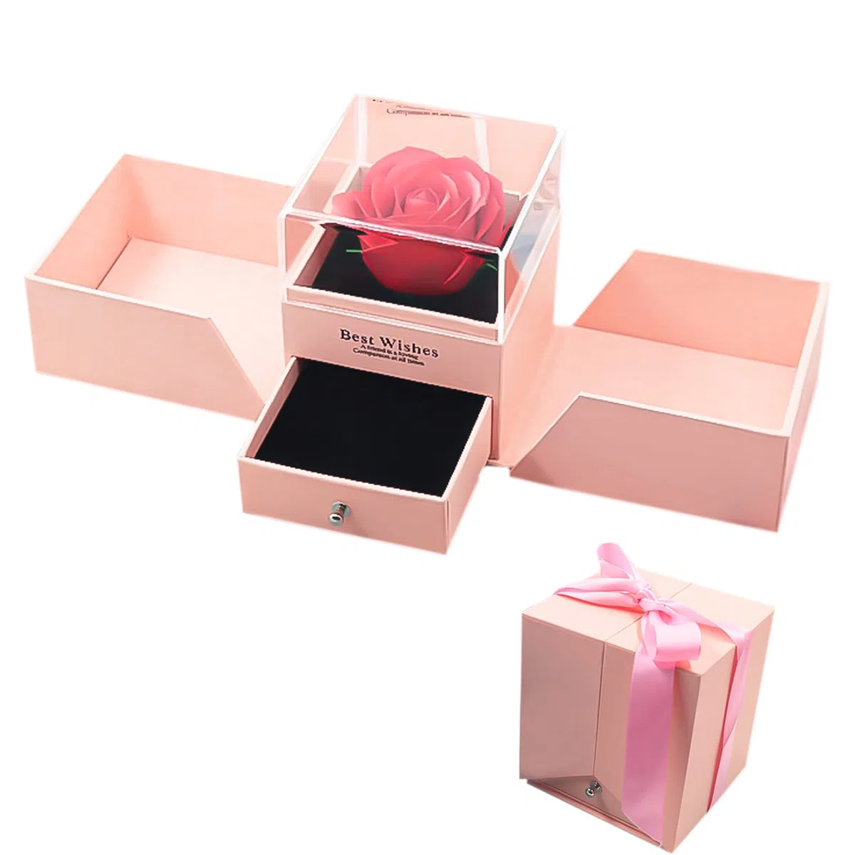 Rosa Eterna, Rosa Stabilizzata Vera Idee Regalo Donna Compleanno Regalo Fatto a Mano Con Rosa Eterna Per la Sua Donna Per la Sua Donna Moglie Fidanzata Madre Per Anniversario Mamma Natale San