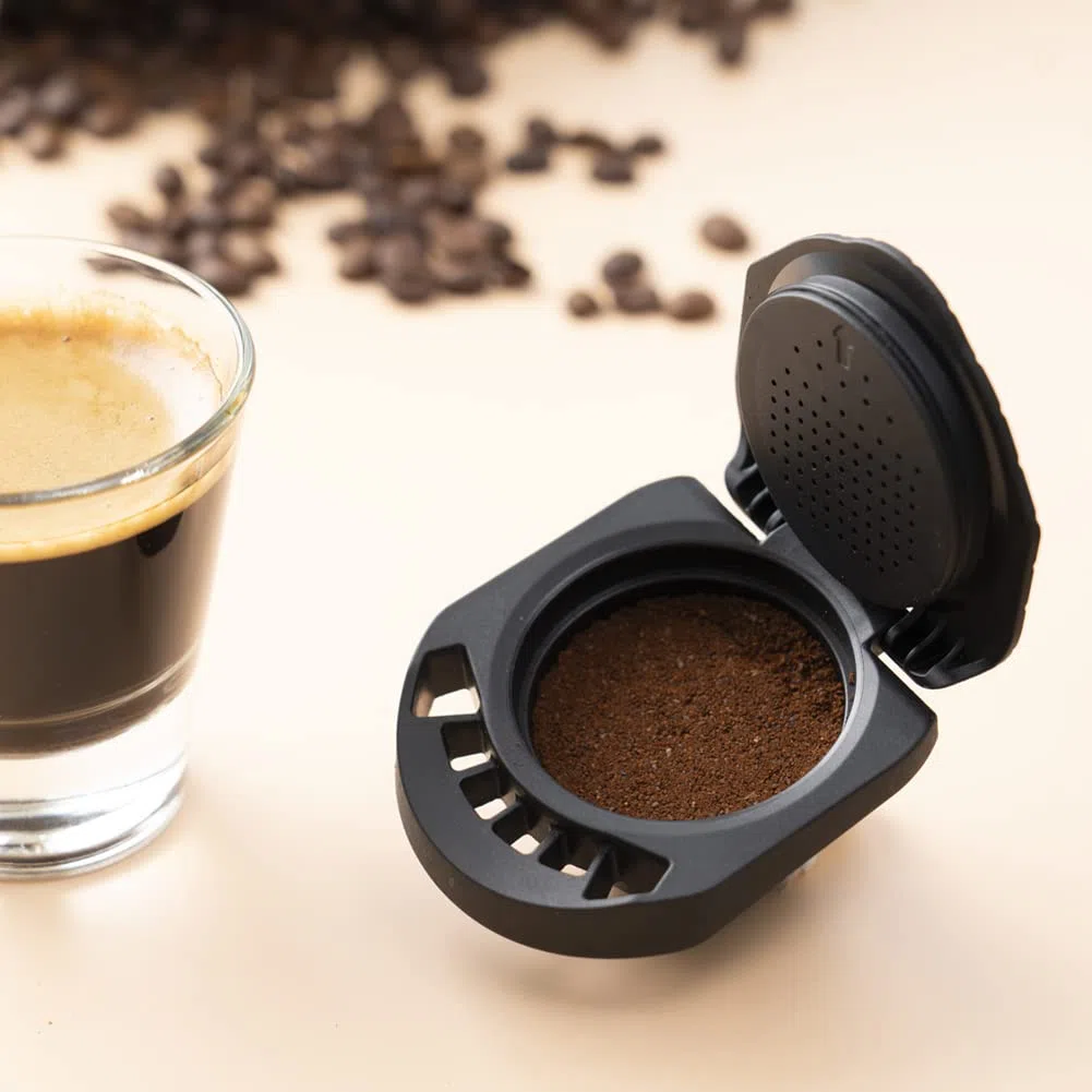 Adattatore convertitore per capsule di caffè, 8 g, grande capacità, per la preparazione del caffè domestico riutilizzabile, accessorio ecologico compatibile con Piccolo XS Genio S